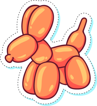 orange balloon animal